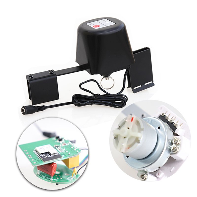 Actuator cu cablu de alimentare și mufă, plus detalii cu placa electronică și motorul interior